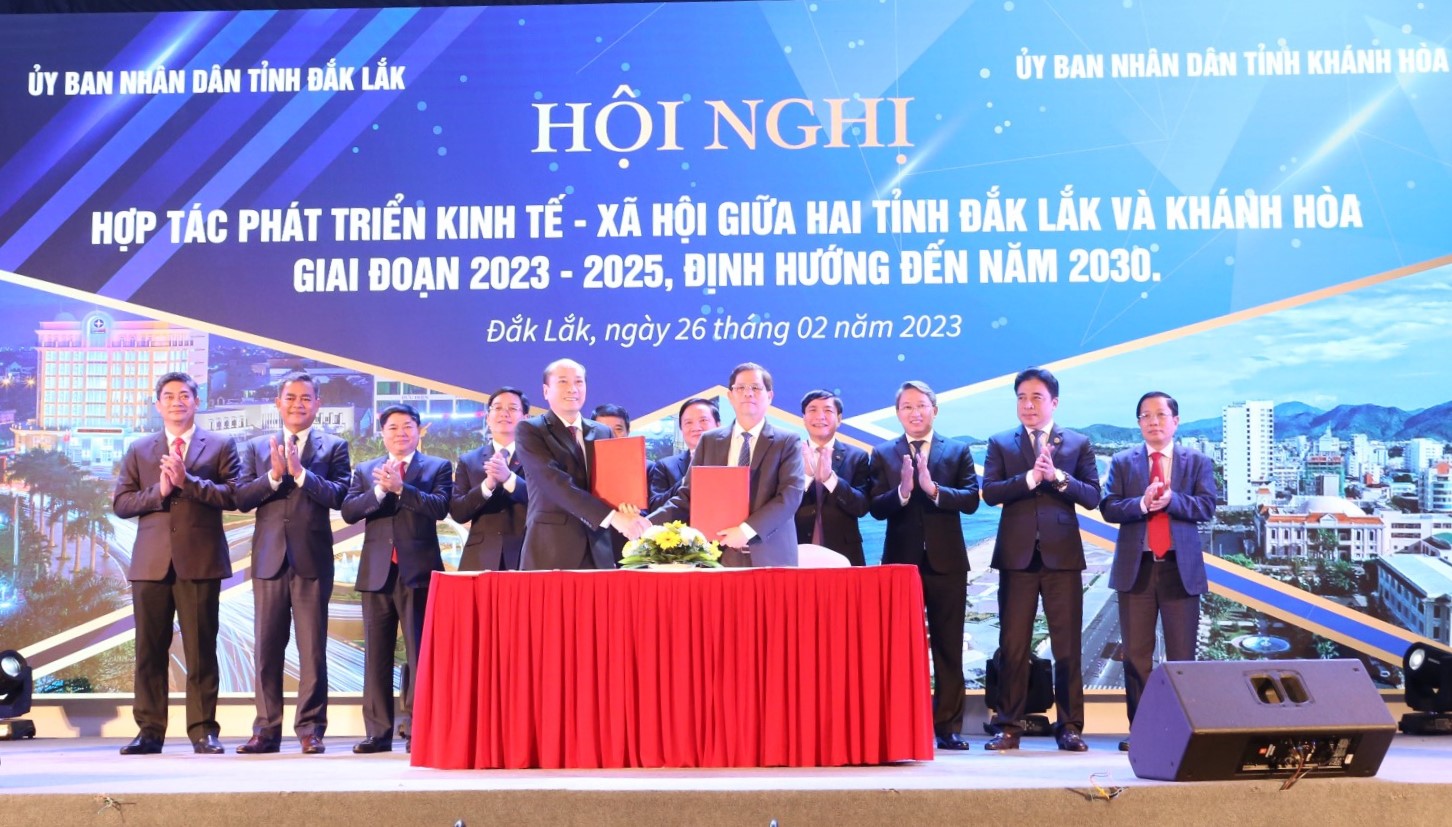 Đắk Lắk và Khánh Hòa hợp tác phát triển trên nhiều lĩnh vực trong giai đoạn 2023 - 2025, định hướng đến năm 2030